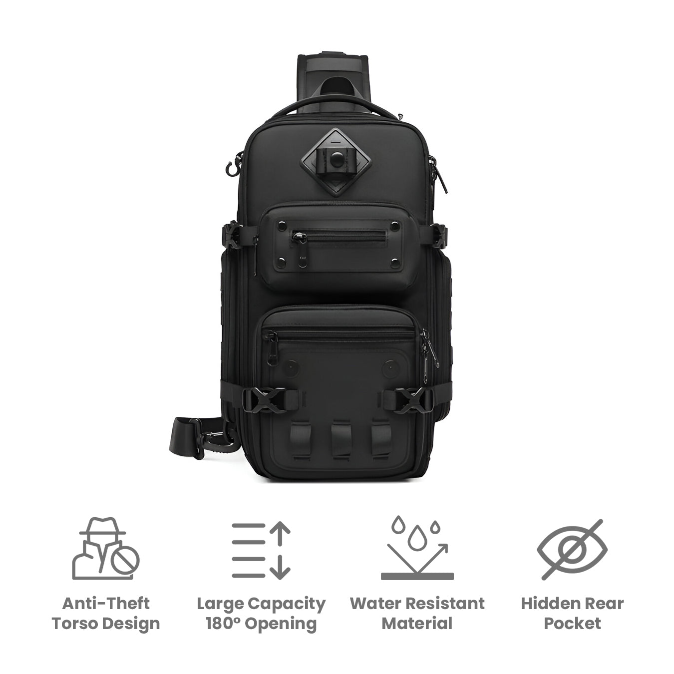 SecureStride Large Anti-Theft Crossbody Bag