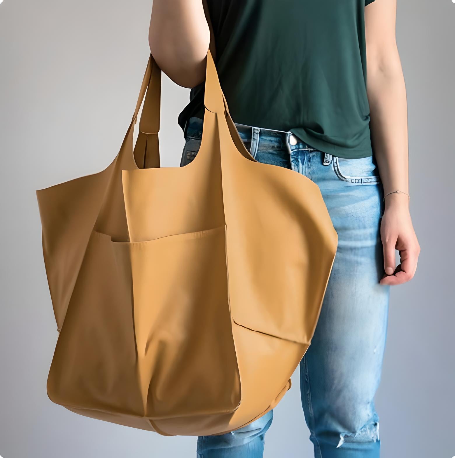 Aria | Oversized Leather Tote Bag